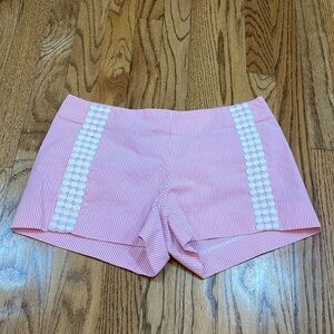 Lilly Pulitzer Pink and White Striped Shorts
